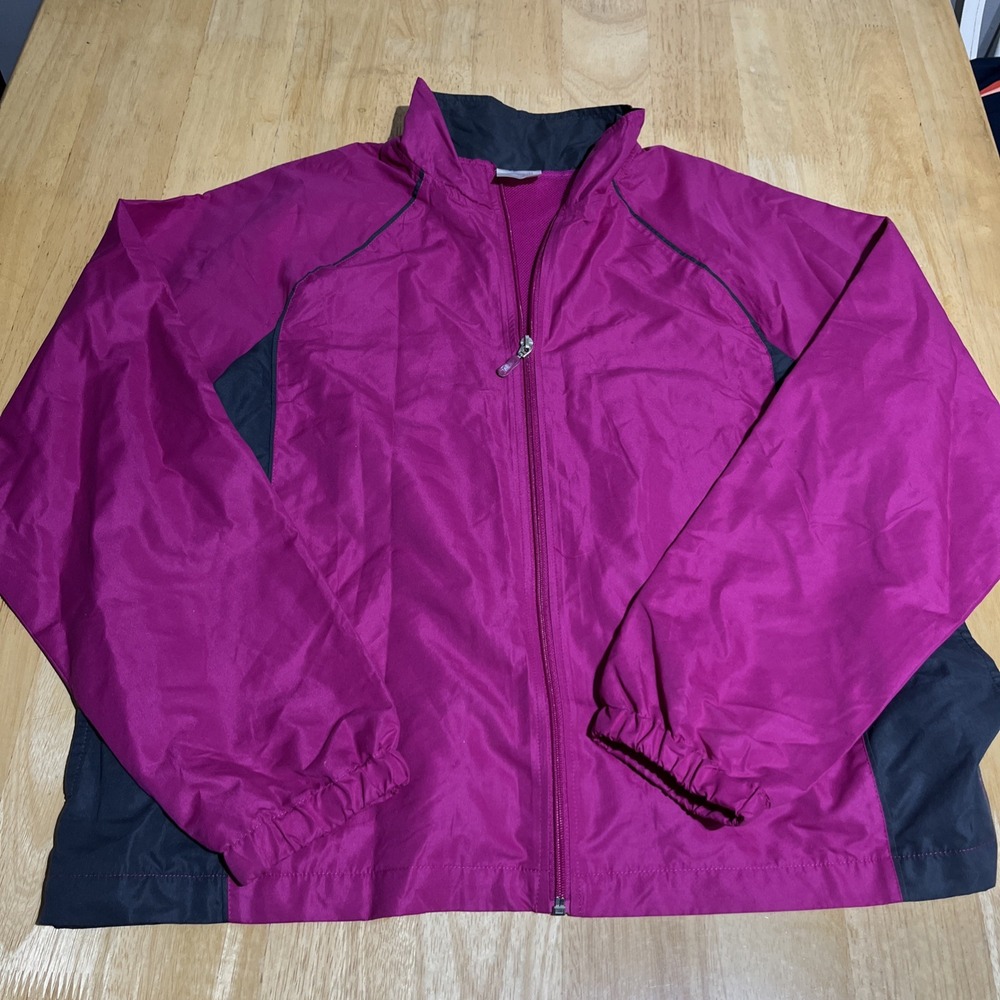 Danskin Now Women's Pink Lightweight Zip Front Jacket SZ XL 16-18